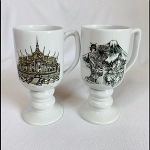 - Kayson’s Vintage 1965 Pedestal Mugs Set of 2...